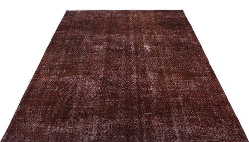 Atina Brown Vintage Wool Handmade Area Rug 5'7" x 9'2"