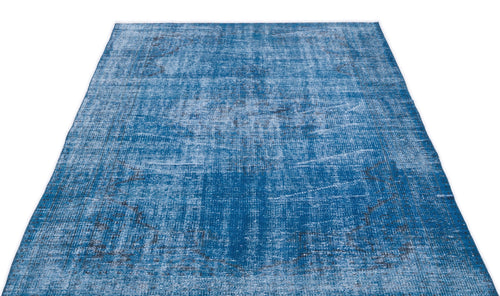 Atina Turquoise Vintage Wool Handmade Area Rug 4'10" x 8'0"
