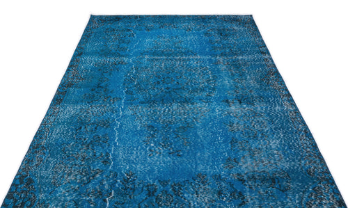 Atina Turquoise Vintage Wool Handmade Area Rug 5'2" x 10'0"
