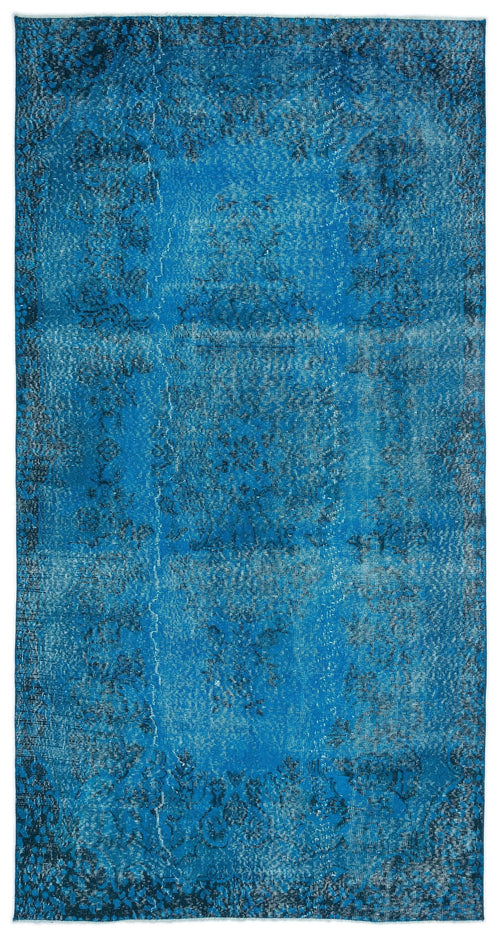 Atina Turquoise Vintage Wool Handmade Area Rug 5'2" x 10'0"