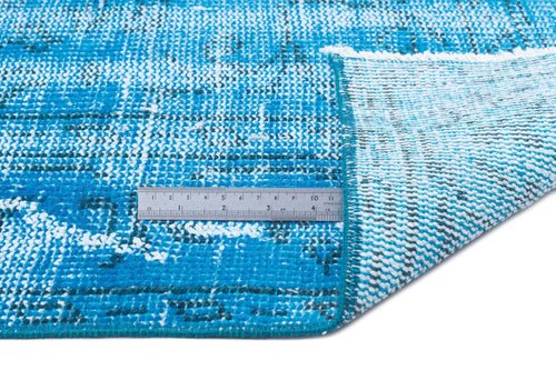 Atina Turquoise Vintage Wool Handmade Area Rug 5'8" x 9'5"