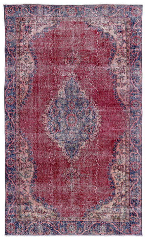 Atina Red Vintage Wool Handmade Area Rug 4'0" x 10'11"