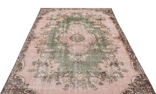 Atina Cream Vintage Wool Handmade Area Rug 5'3" x 9'1"