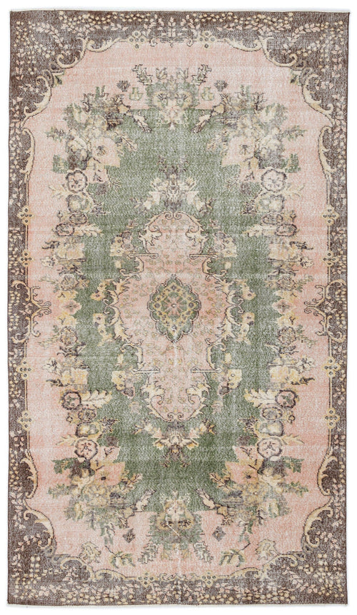 Atina Cream Vintage Wool Handmade Area Rug 5'3" x 9'1"