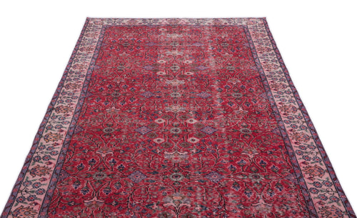 Atina Red Vintage Wool Handmade Area Rug 5'3" x 9'2"