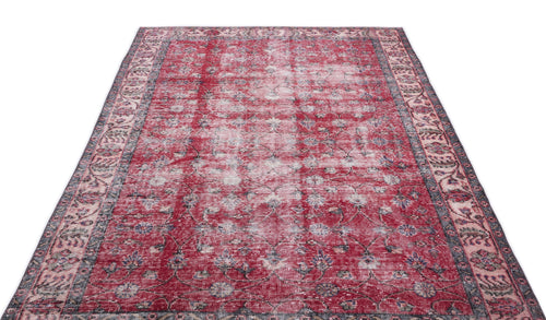 Atina Red Vintage Wool Handmade Area Rug 5'3" x 9'0"