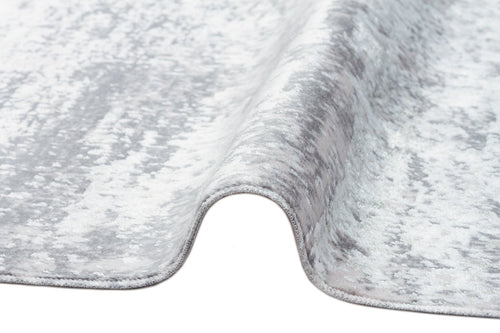 Modern Cotton Area Rug – Grey Machine Made Rug | Washable Non Slip Flatweave Carpet