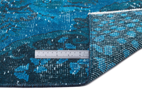 Atina Turquoise Vintage Wool Handmade Area Rug 5'7" x 9'6"