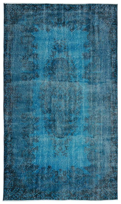 Atina Turquoise Vintage Wool Handmade Area Rug 5'7" x 9'6"