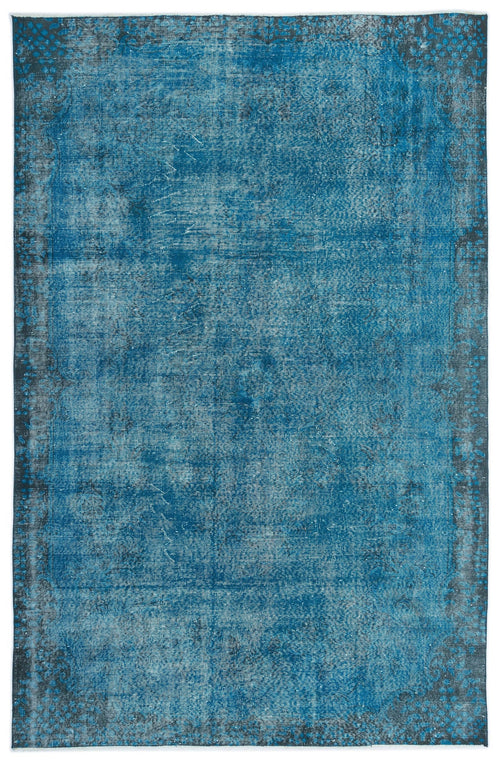 Atina Turquoise Vintage Wool Handmade Area Rug 6'2" x 9'7"
