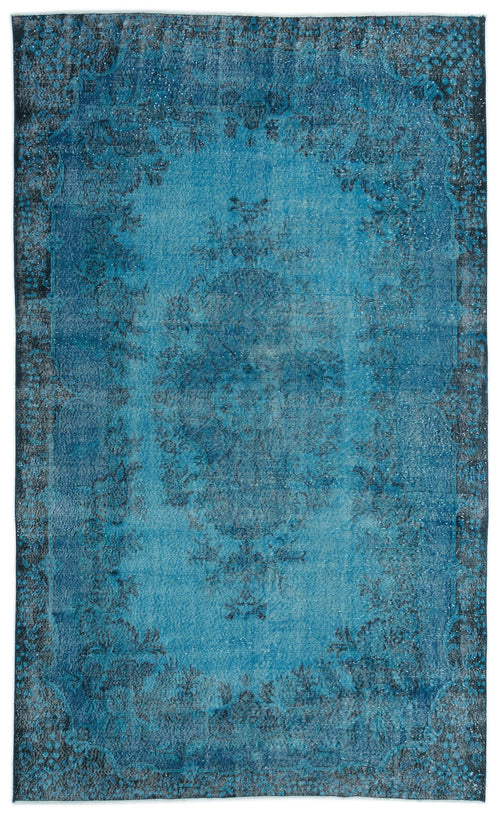 Atina Turquoise Vintage Wool Handmade Area Rug 6'4" x 10'6"