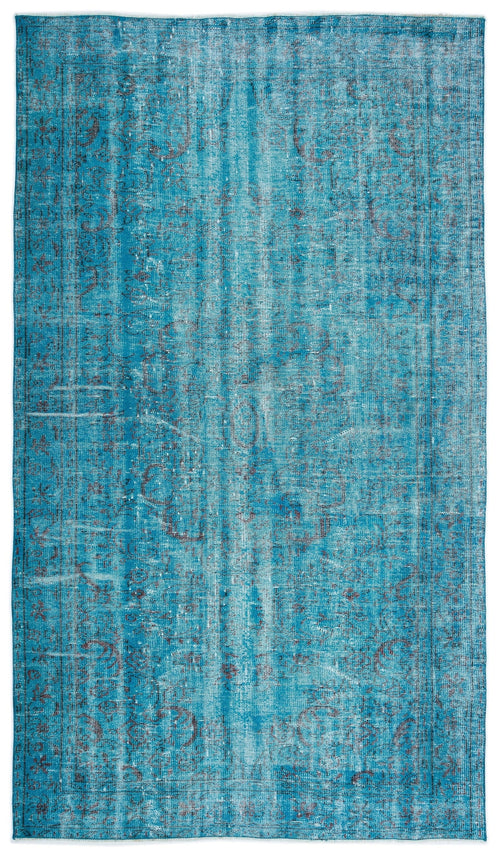 Atina Turquoise Vintage Wool Handmade Area Rug 5'10" x 9'5"