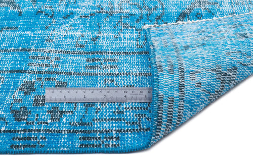 Atina Turquoise Vintage Wool Handmade Area Rug 5'5" x 9'5"