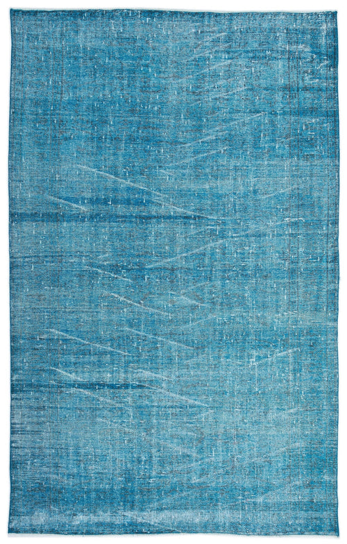 Atina Turquoise Vintage Wool Handmade Area Rug 6'0" x 9'9"