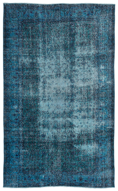 Atina Turquoise Vintage Wool Handmade Area Rug 5'7" x 8'11"