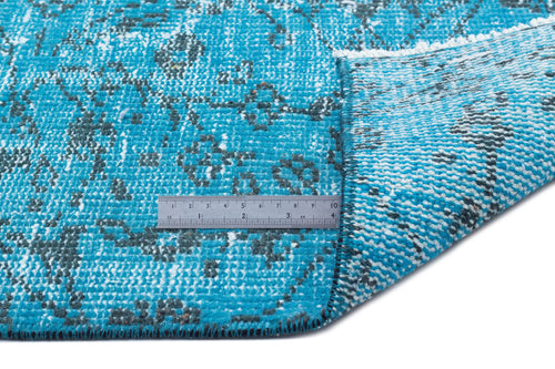 Atina Turquoise Vintage Wool Handmade Area Rug 5'10" x 8'0"