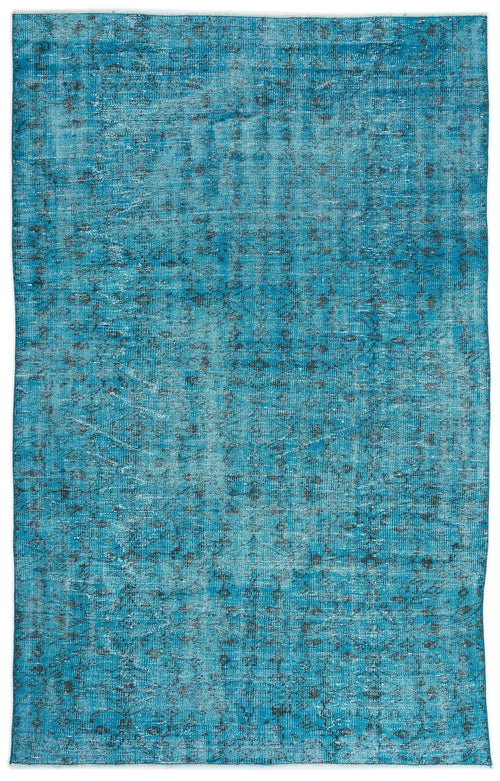 Atina Turquoise Vintage Wool Handmade Area Rug 5'10" x 8'0"