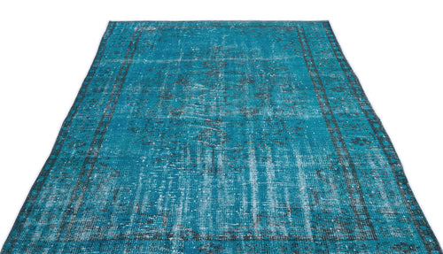 Atina 15900 Turquoise Vintage Wool Handmade Area Rug 5'7" x 9'1"