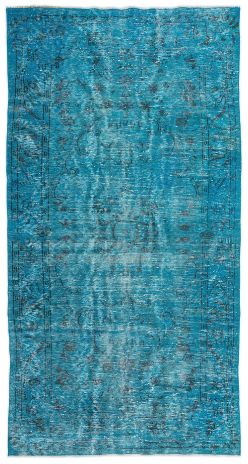 Atina Turquoise Vintage Wool Handmade Area Rug 5'1" x 8'8"