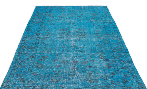 Atina Turquoise Vintage Wool Handmade Area Rug 5'1" x 8'8"