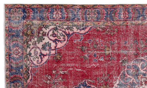 Atina Red Classic Wool Handmade Area Rug 5'5" x 9'2"