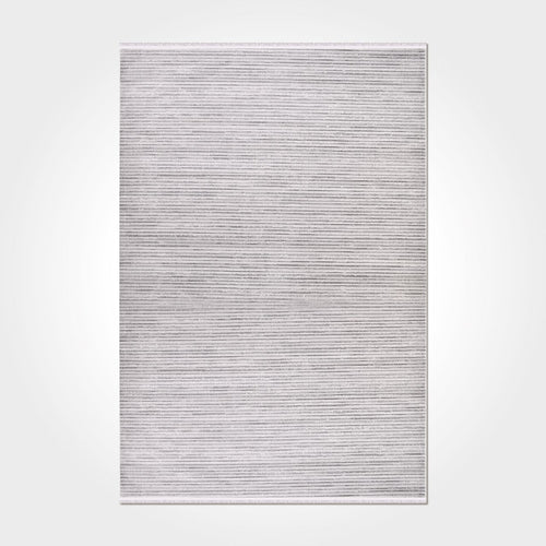 Grey Striped Area Rug – Machine Made Rug With 10 mm Pile Height, Acrylic Yarn