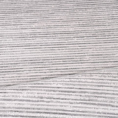 Grey Striped Area Rug – Machine Made Rug With 10 mm Pile Height, Acrylic Yarn