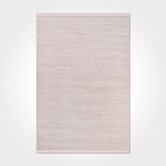 Cream Striped Area Rug – Machine Made Rug With 10 mm Pile, Washable Non Slip