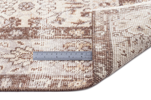 Atina Beige Vintage Wool Handmade Area Rug 4'8" x 8'9"