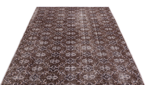 Atina Brown Vintage Wool Handmade Area Rug 4'11" x 7'3"
