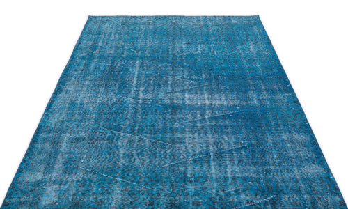Atina Turquoise Vintage Wool Handmade Area Rug 5'1" x 8'6"