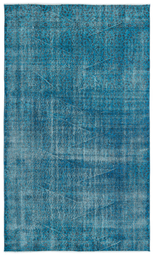 Atina Turquoise Vintage Wool Handmade Area Rug 5'1" x 8'6"