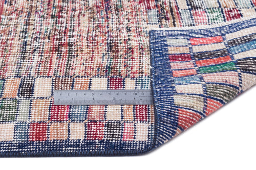 Atina Beige Vintage Wool Handmade Area Rug 3'10" x 7'3"