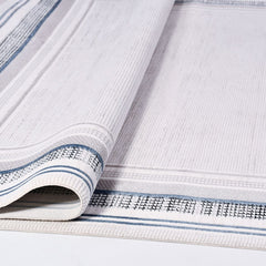 Grey Area Rug - Machine Made Rug With Frame Design, 8mm Pile Carpet