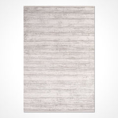 Grey Striped Area Rug - Machine Made Rug with 600K Stitch Density & Laser Cut Edges