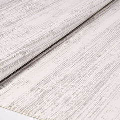 Grey Striped Area Rug - Machine Made Rug with 600K Stitch Density & Laser Cut Edges