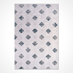 Carolina Grey Geometric Machine Made Area Rug