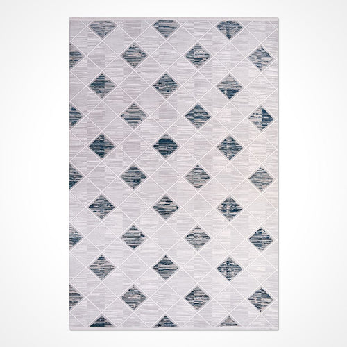Carolina Grey Geometric Machine Made Area Rug