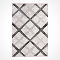 Geometric Area Rug - Machine Made Rug with 8mm Pile & Laser Cut Edges