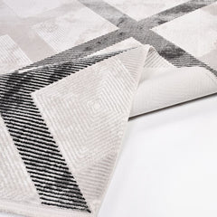 Geometric Area Rug - Machine Made Rug with 8mm Pile & Laser Cut Edges