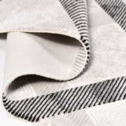 Geometric Area Rug - Machine Made Rug with 8mm Pile & Laser Cut Edges