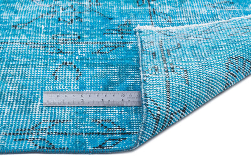 Atina Turquoise Vintage Wool Handmade Area Rug 5'7" x 9'9"