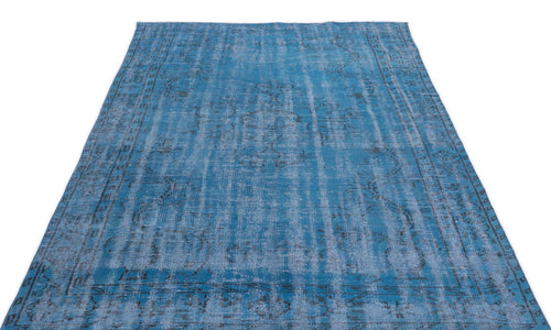 Atina Turquoise Vintage Wool Handmade Area Rug 4'10" x 8'1"