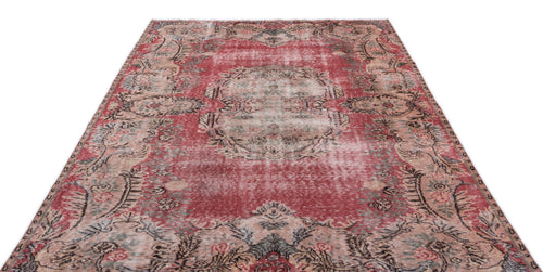 Atina Red Vintage Wool Handmade Area Rug 6'1" x 9'6"