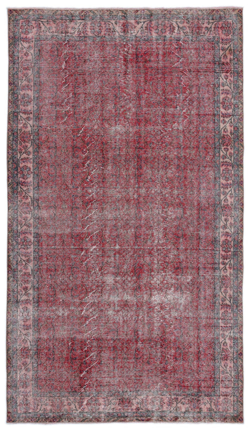 Atina Red Vintage Wool Handmade Area Rug 6'2" x 9'0"