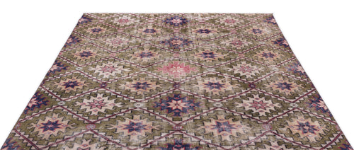 Atina Cream Vintage Wool Handmade Area Rug 5'10" x 6'0"