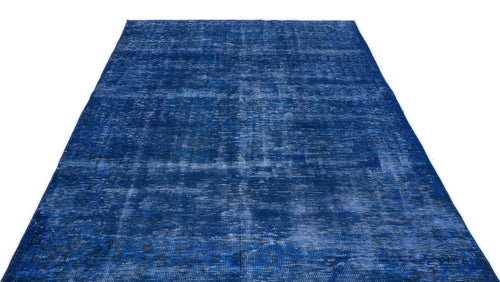 Atina Blue Vintage Wool Handmade Area Rug 5'5" x 9'5"