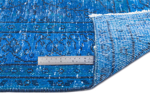 Atina Turquoise Vintage Wool Handmade Area Rug 6'1" x 9'9"