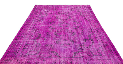 Atina Pink Vintage Wool Handmade Area Rug 6'2" x 9'7"