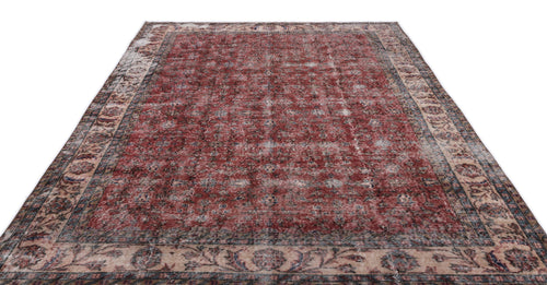 Atina Red Vintage Wool Handmade Area Rug 6'10" x 10'2"